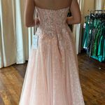 Mon Cheri Blush Prom Formal Dress Photo 1