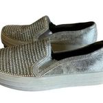 Skechers  Slip On Sneakers Size 6.5 Silver Blingy Pearl Comfort Silver Metallic Photo 0