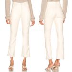 MOTHER DENIM The Insider Ankle Faux Leather Jeans Egret Beige/White Size 28 NEW White Photo 3