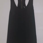 EXPRESS  black racerback tank top gold zipper Photo 0