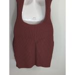 Babaton  Maroon Ribbed Cut-Out Winslet Racerback Fitted Mini Dress‎ Womens XS Photo 5