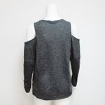 ZARA Jersey Wb Collection Knit Cold Shoulder Stretch Gray Knit Top Womens Size S Photo 1