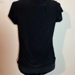 Western connection draped neck short sleeve top blouse dressy casual med black Photo 3