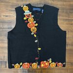 Karen Scott  Large Knit Pumpkin Fall Vest EUC Large Photo 0