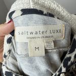 Saltwater Luxe Annie French Animal Print Pullover Hoodie Tan Medium MSRP $92 Photo 1