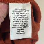 Abound  Burnt Orange linen sleeveless shorts romper -tie in back - Size Small Photo 6