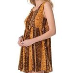 MINKPINK Fair Game Animal Print Babydoll Dress Photo 5