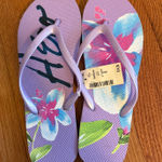Aeropostale Purple floral flip flops Photo 0