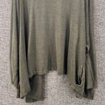 J Jill Womens Cardigan Size 4X Linen Open Front Flowy Oversized Long Sleeve Green Photo 4