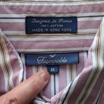 Façonnable Women's pink striped Faconnable shirt size M Photo 2