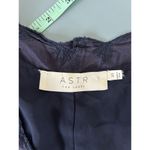 ASTR The Label womens romper size XS navy lace 3/4 sleeve v neck button front Blue Photo 3