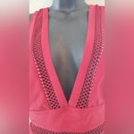 SheIn  Printed Mesh Plunge One-Piece Swimsuit Size Large Photo 9