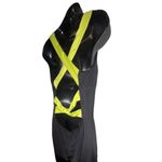 Xl Women's Workout Bodysuit Black and Lime Green. Tank Top Long Legged. Spandex Green Photo 1