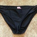 Xhilaration NEW NWT Mesh Inset Bikini Bottom Solid Black Semi Sheer Bikini XL Photo 1