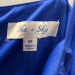 She & Sky Royal Blue Romper Sz Medium Photo 3