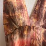Nectar Clothing  Brown & Pink Tie Dye Romper M Medium Bust 34” 36” Viscose Photo 2