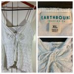 Earthbound Lace Tie Top XL Cottagecore Festival Romantic Angelcore Boho Indie White Photo 10