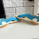 Keen  Knotch Creek Sz 7 Open Toe Sandals Shoes Blue Yellow Adaptive Hook & Loop Photo 5