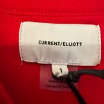 Current/Elliott Current Elliott I Love Current Elliot Women’s Red Cotton Sweater Size Small Photo 5