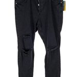 H&M Boyfriend Black Distressed Jeans Women's Size 16 NWT Photo 0