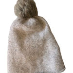 Madewell Wool Beanie Cream Tan with pom Classic Winter Hat Cabin core Fisherman Photo 0