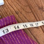 Soft Surroundings  purple gold metallic bubble hem midi skirt xs Photo 6