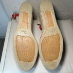 Castaner  Red Canvas Espadrille Wedge Heels Ankle Strap Women's 9.5 Made in Spain Photo 5