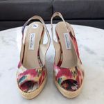 Oscar de la Renta Ikat Slingback peep toes espadrille Wedges 36 multicolor Photo 2