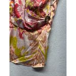 Roberto Cavalli  Pink Silk Floral Tank Top Blouse Side Zip Size 46 US Medium Y2K Photo 2