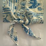 Calypso St. Barth Blue & White Button Up Collared Blouse Tyed Size M Photo 8