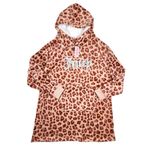 Juicy Couture  Sequins Fleece Hoodie Leopard Sherpa Tunic Animal Print Top L/XL Photo 2