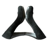 Adrienne Vittadini Black Suede Platform Block Heel Pumps Women's Shoes Photo 5