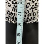 Antistar  Gray/Black Cheetah Crop High Neck Sweater Long Sleeve Size M Soft‎ Photo 2