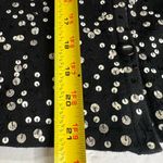 Talbots  M merino wool sequin black white button up sweater cardigan work casual Photo 7