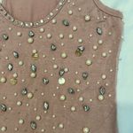 Ceres size M pink beaded rhinestone & shell embellished tank top EUC Size M Photo 5