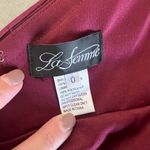 La Femme  29262 ruched mini dress in dark berry Photo 9