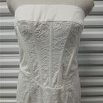 Princess Polly  Brea Strapless Mini Dress Size 12 White Embroidered Lace Party Photo 7