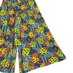 Vintage 70s Paisley Patchwork Wide Leg Pants Boho Hippie Handmade Size 26 Yellow Photo 1