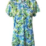 TAIL Womens Golf Dress Athletic Short Sleeve Floral Colorful Green Blue Medium Photo 0