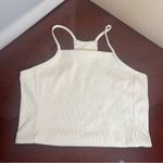 The North Face  Women Ribbed White Ivory  Halter Sports Gym Top Bra Sz XL Photo 3