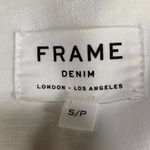 frame denim Frame Le Vintage Denim Jacket Railroad Striped Cropped Beige White Womens Small Photo 6