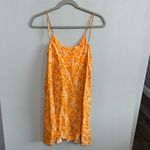 Line and Dot  Orange Floral Midi Slip Dress‎ Photo 3