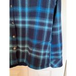 Orvis  flannel shacket blue plaid women's medium Photo 6