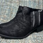 blowfish Malibu Wander Zip Heeled Booties in Black Rocky Oak Photo 4
