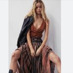 Nicholas K Free People Vik Top Women’s Cinnamon Sleeveless Wrap Tank Top Size XS Red Photo 4