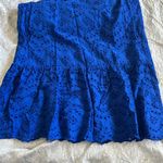 Eyelet embroidered dress Blue Photo 2
