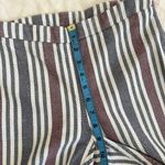 Free People  Striped Linen Cotton Blend Cropped Pant Size 0 Photo 11