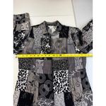 Christopher & Banks Christopher & Banks Black Gray Patchwork Print Jacket Blazer - Medium Photo 6