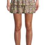 No Bo  Yellow Floral Ruffle Smocked Mini Skirt Photo 0