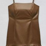 ZARA  FAUX LEATHER DRESS SIZE MEDIUM Photo 0